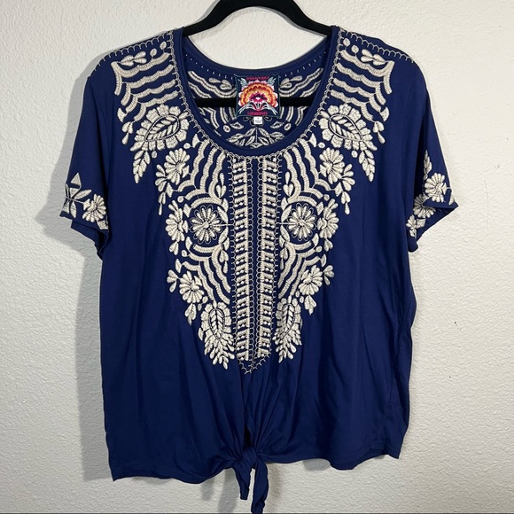 Johnny Was Tops - Johnny Was Rita Tie Front T-Shirt